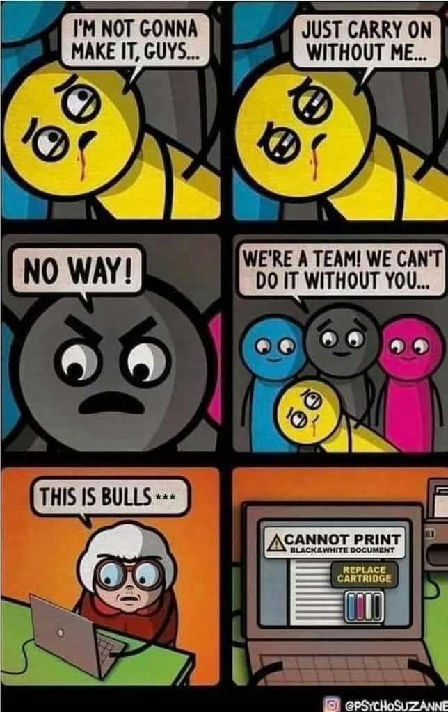 Printer Issues Cartoon