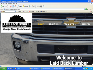 Laid Back Lumber Company Website